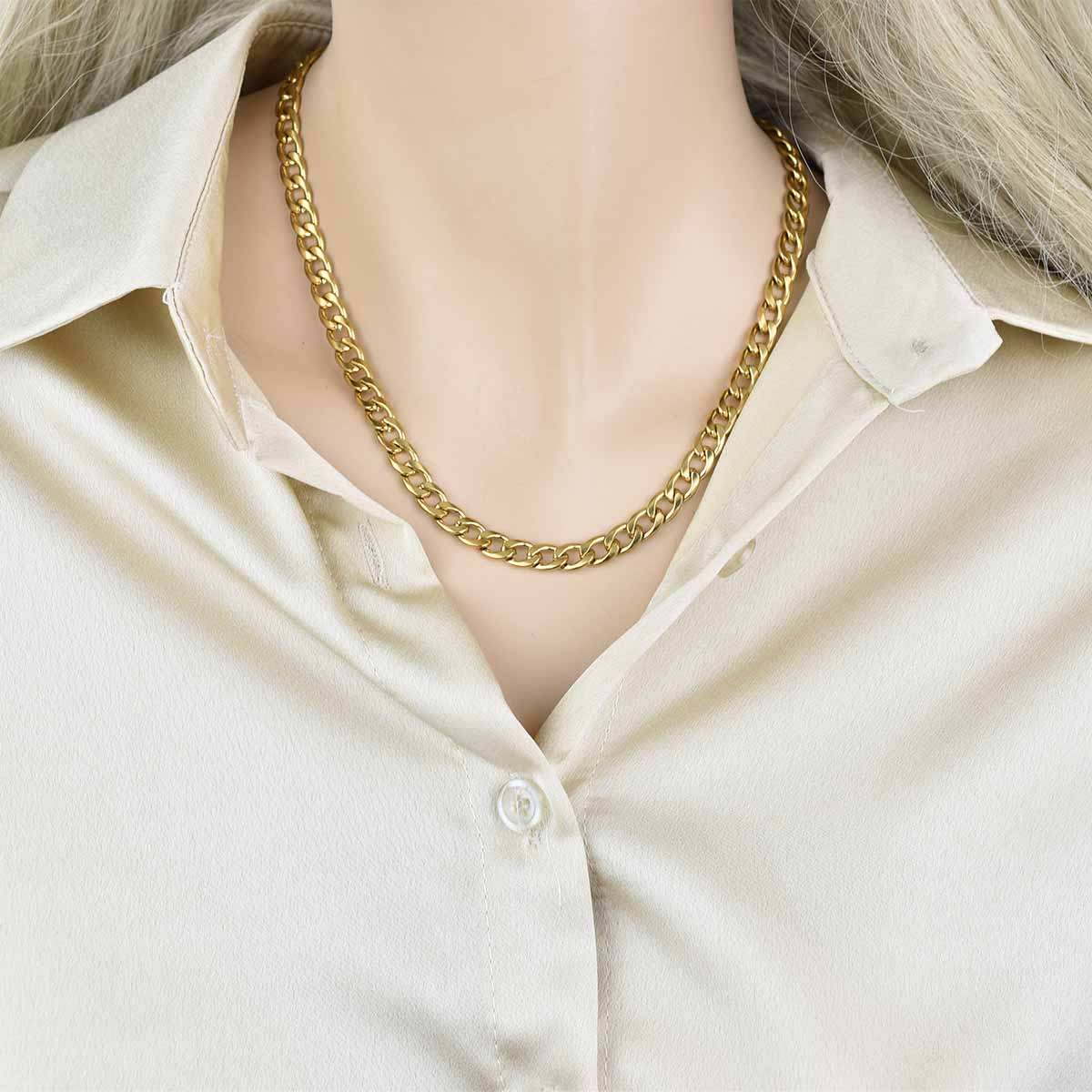 Gurmet Chain Gold ατσάλινη αλυσίδα 7ΜΜ